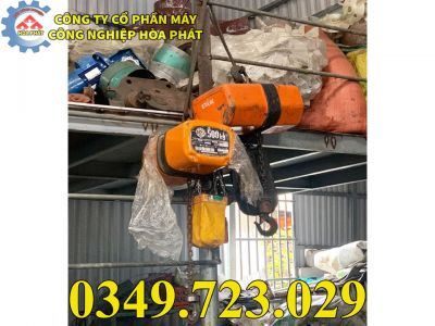 Pa lăng xích điện Hitachi Nhật bãi 500kg di chuyển