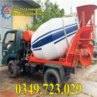 Bồn trộn bê tông 2 khối gắn xe tải