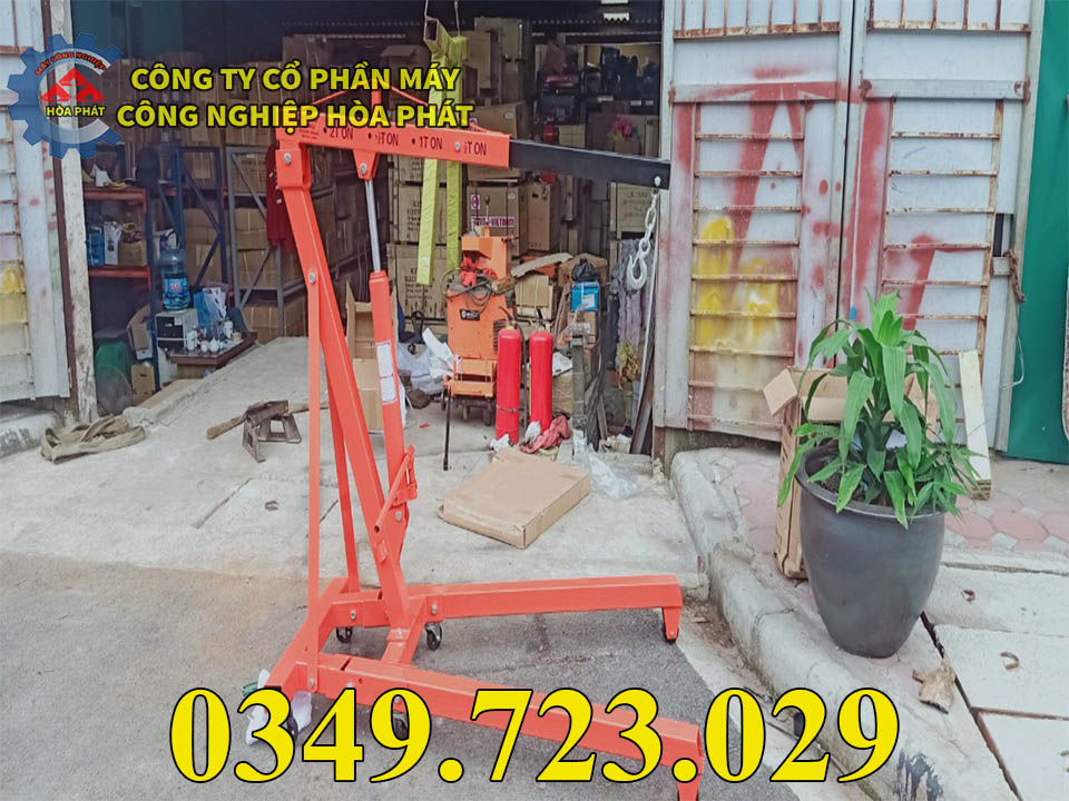 Cẩu móc động cơ 2 tấn gấp gọn