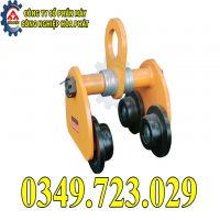 Con chạy trơn 5 tấn lắp pa lăng xích kéo tay