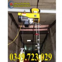 Tời điện mini PA600 kết hợp với con rùa điện 220v nâng hàng 300kg