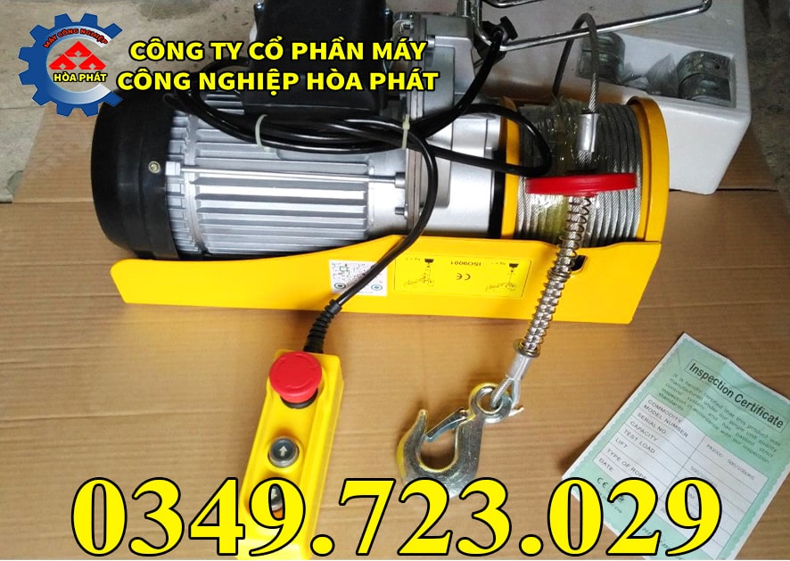 Tời điện mini PA1000 cáp 12mét nhập khẩu - Hòa Phát.
